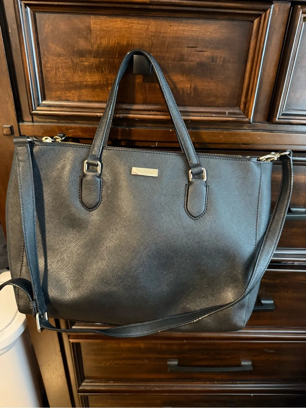 kate spade Black Structured Tote with Detachable Strap